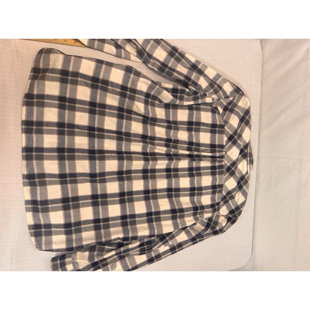 Carhartt Men’s XL Plaid Flannel Shirt Long Sleeve Button Up Work Blu/cre Cotton - Picture 6 of 8